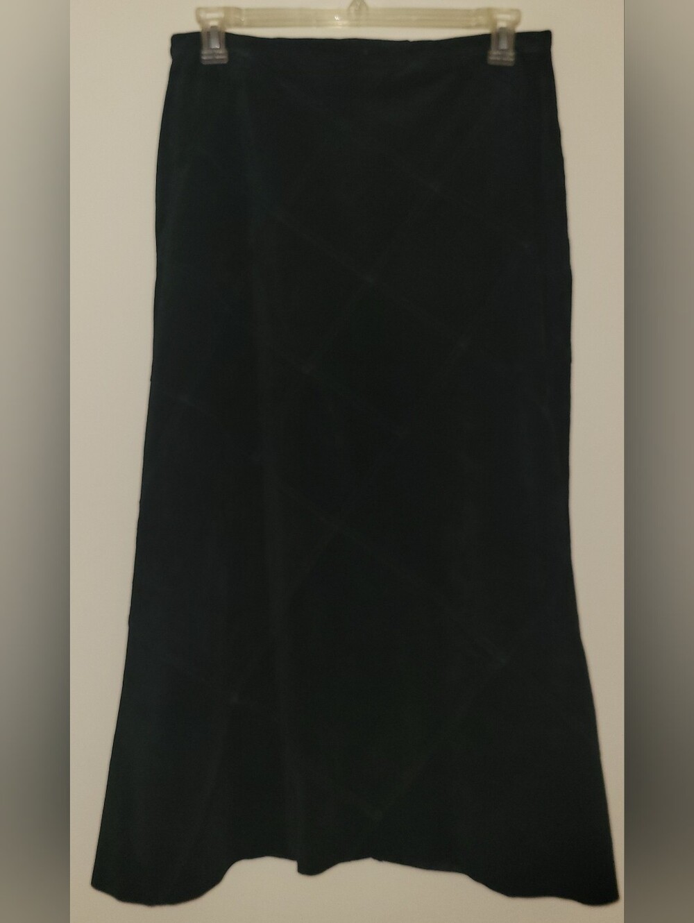 Willi Smith Black Suede Maxi Skirt